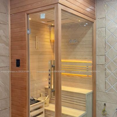 Phòng xông hơi khô gỗ Hemlock cao cấp